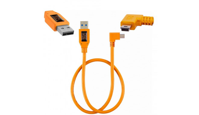 TetherPro Right Angle USB 2.0 to USB 2.0 Mini-B 5-Pin 50cm | Pigtail