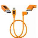 TetherPro Right Angle USB 3.0 to USB 3.0 Micro-B 5-Pin 50cm | Pigtail