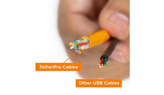 TetherPro USB-C to 3.0 Micro-B 4.6 m Black