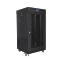 Free-standing cabinet 19 inches 22U 600x600 perforated doors LCD (Flat pack) V2 black