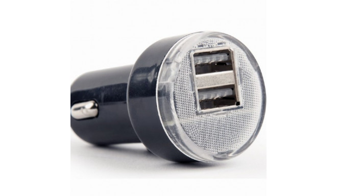 Gembird car charger 2xUSB 2.1A, black