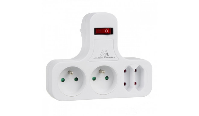 Power socket x4 with switch Maclean MCE224