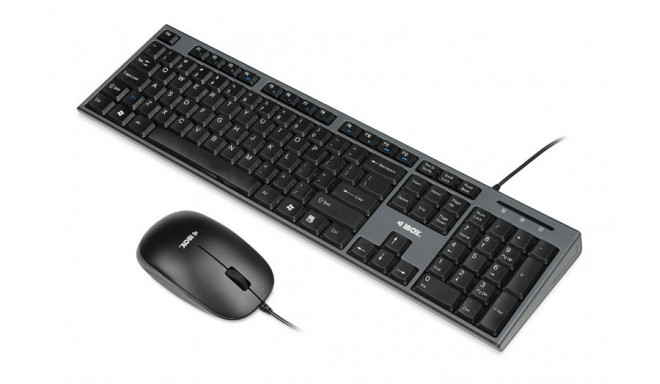 Set keyboard + mouse IKMS606 black (USB 2.0; (US); black, optical; 800 DPI)