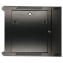 Wall cabinet rack 9U 600x600 black two sections
