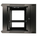 Wall cabinet rack 9U 600x600 black two sections