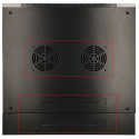 Wall cabinet rack 9U 600x600 black two sections
