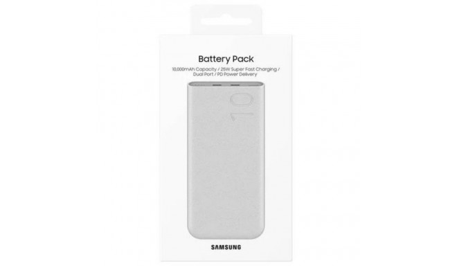 Samsung Power Bank Quick Charge C+C (with Type-C to Type-C cable 0.2m), 25W, 10000 mAh, Beige (EB-P3