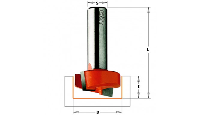 Tasandus sõrmfrees HM S=1/2" D=1-1/4"x5/8"