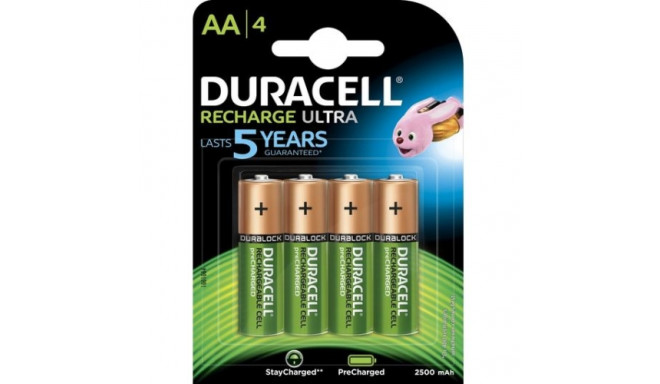 Duracell Precharged HR6 2500MAH ALWAYS READY Blister Pack 4pcs.