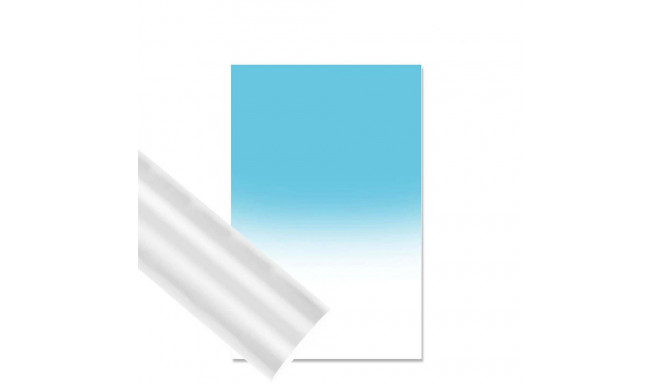 Colorama PVC Graduated Background 110x170cm Aquamarine to White