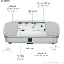 "(3840x2160) Epson EH-TW7100 3000-Lumen 3-LCD 16:9 3D 2xUSB2.0-A USB2.0-MiniB 2xHDMI Bluetooth Speak