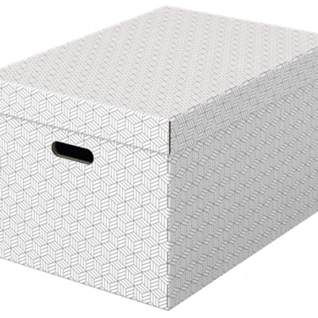 Hoiukast kaanega, kokkupandav, valge, 3 tk komplekt, 355 x 305 x 510 mm, Esselte Home Storage Box La