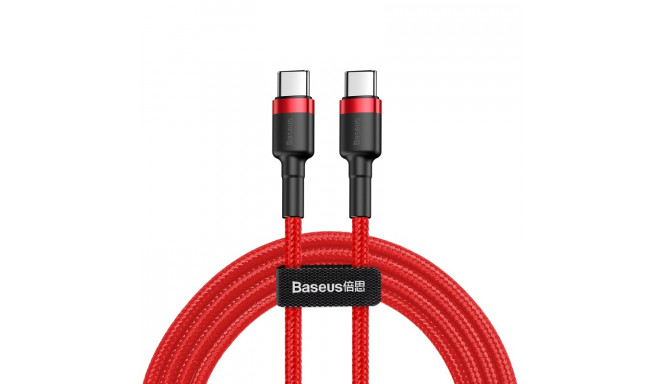 Baseus cable Cafule PD 2.0 USB-C - USB-C 1,0m 3A red 60W