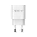 Forever TC-05 GaN PD QC charger 1x USB-C 1x USB 33W white