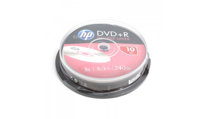 HP DVD+R 8.5GB 8x DL 10tk tornis