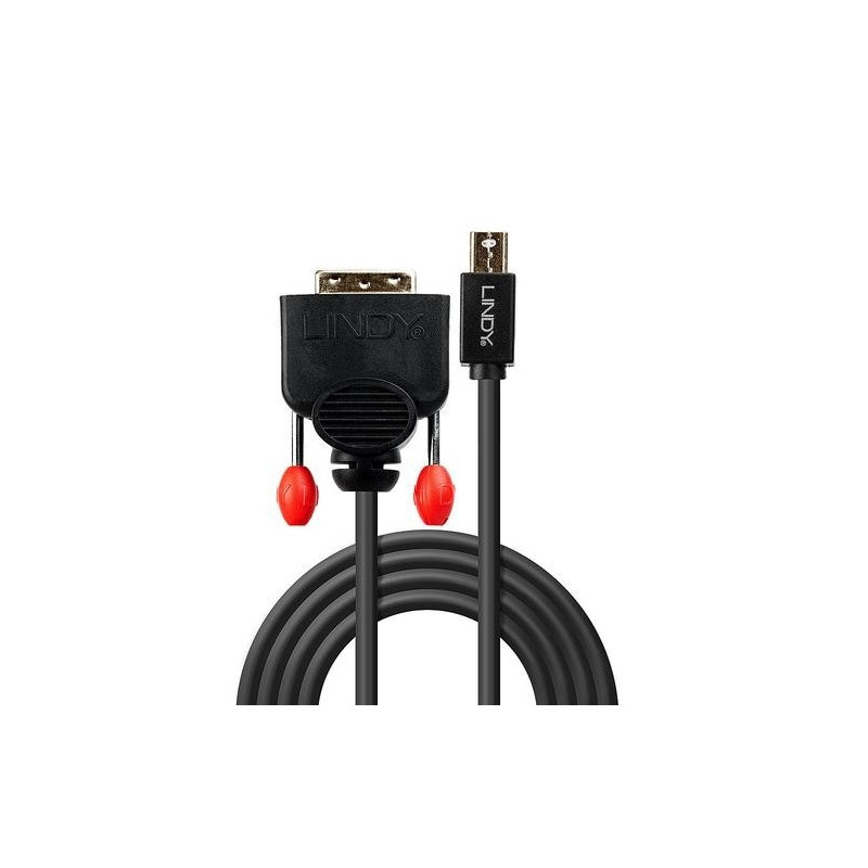 LINDY 38145 Convertitore DVI A DisplayPort Attivo – Plug & Play, Fino A 1920x1200, Alimentazione USB, Compatto E Garanzia 2 Anni