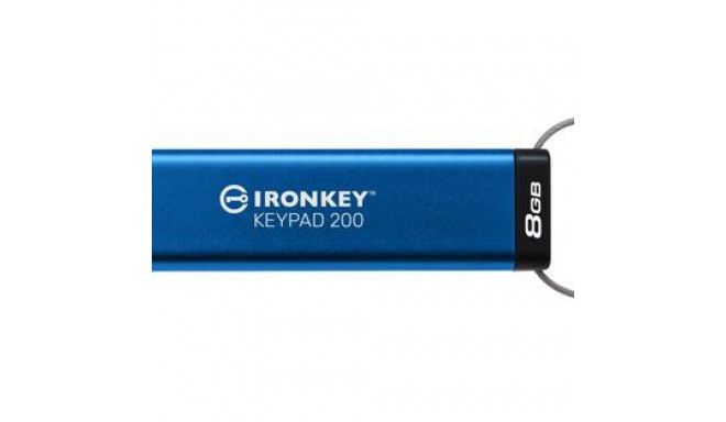 Kingston Technology IronKey 8GB Keypad 200, FIPS 140-3 Lvl 3 AES-256 Hardware Encrypted