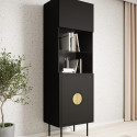 Display case PALAZZO 60x42x190 black + oak craft