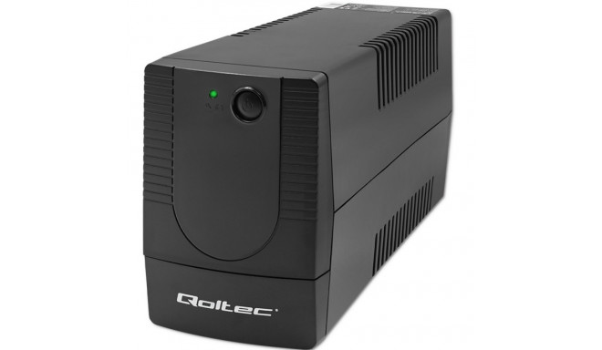 Qoltec 53772 uninterruptible power supply (UPS) Line-Interactive 0.65 kVA 360 W 1 AC outlet(s)