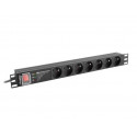 LANBERG POWER STRIP PDU RACK 19" (1U, 16A, 7X 230V PL, 2m)
