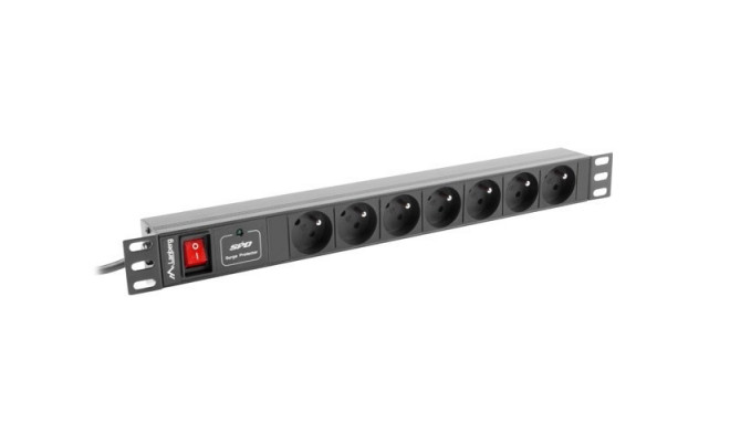 LANBERG PDU rack toiteplokk (1U, 10A, 7x 230V, 2m)