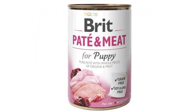 BRIT Paté & Meat Puppy Chicken - wet dog food - 400g