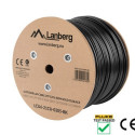 LAN CABLE CAT.6 UTP 305M SOLID OUTDOOR CU BLACK FLUKE PASSED LANBERG