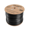 LAN CABLE CAT.6 UTP 305M SOLID OUTDOOR CU BLACK FLUKE PASSED LANBERG