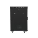 RACK CABINET 19" FREE-STANDING 22U/800X800 LCD WITH MESH DOOR BLACK LANBERG (FLAT PACK) V2