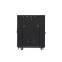 RACK CABINET 19" FREE-STANDING 15U/800X1000 LCD WITH MESH DOOR BLACK LANBERG (FLAT PACK) V2