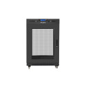 RACK CABINET 19" FREE-STANDING 15U/800X1000 LCD WITH MESH DOOR BLACK LANBERG (FLAT PACK) V2