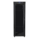 RACK CABINET 19" FREE-STANDING 37U/800X1000 LCD WITH GLASS DOOR BLACK LANBERG (FLAT PACK) V2