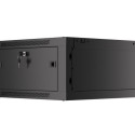 RACK CABINET 19" WALL-MOUNT 4U/600X600 (FLAT PACK) V2 BLACK LANBERG