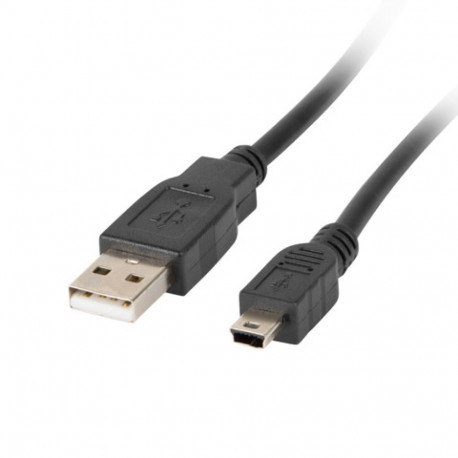 USB MINI(M)->USB-A(M) 2.0 CABLE 1.8M BLACK (CANON) LANBERG