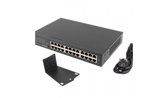 SWITCH LANBERG RSGE-24 24X 1GB UNMANAGED GIGABIT ETHERNET RACK 19"