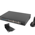 SWITCH LANBERG 16X 100MB POE+/2X 1GB/1X SFP UNMANAGED RACK 10" & 19" GIGABIT ETHERNET 150W