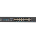 SWITCH LANBERG 16X 100MB POE+/2X 1GB/1X SFP UNMANAGED RACK 10" & 19" GIGABIT ETHERNET 150W