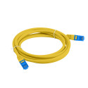PATCHCORD CAT.6A S/FTP LSZH CCA 0.5M YELLOW FLUKE PASSED LANBERG