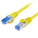 PATCHCORD CAT.6A S/FTP LSZH CCA 0.5M YELLOW FLUKE PASSED LANBERG