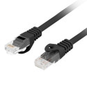 PATCHCORD CAT.6 UTP LSZH CU 0.5M BLACK FLUKE PASSED LANBERG
