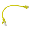 PATCHCORD CAT.5E UTP 0.25M YELLOW FLUKE PASSED LANBERG 10-PACK