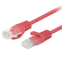 PATCHCORD CAT.5E UTP 0.25M RED FLUKE PASSED LANBERG