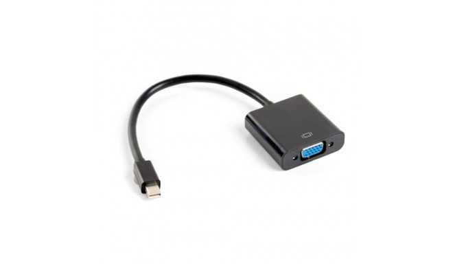 DISPLAYPORT MINI(M) 1.2->VGA(F) ADAPTER CABLE 20CM BLACK LANBERG