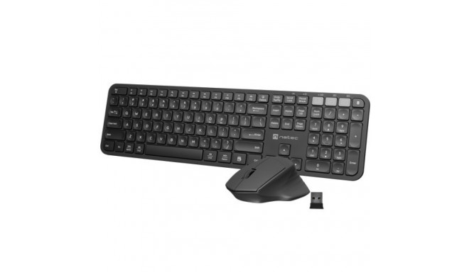 WIRELESS SET NATEC OCTOPUS US 2 KEYBOARD & MOUSE BLUETOOTH + USB 2.4GHZ