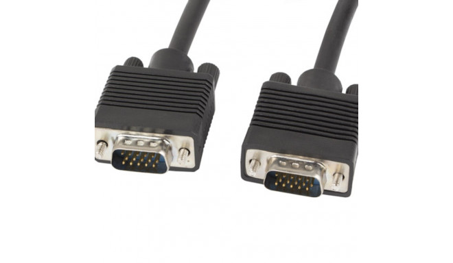 VGA M/M CABLE 15M DUAL-SHIELDED FERRITE BLACK LANBERG