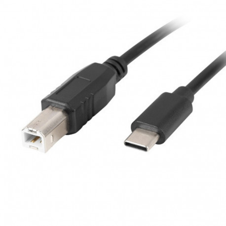 USB-C(M)->USB-B(M) 2.0 CABLE 1.8M BLACK FERRITE LANBERG