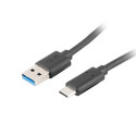Lanberg kaabel USB-C - USB 3.1 180cm, must