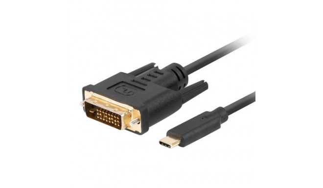 USB-C(M)->DVI-D(24+1)(M) CABLE 3M BLACK LANBERG