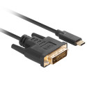 USB-C(M)->DVI-D(24+1)(M) CABLE 3M BLACK LANBERG