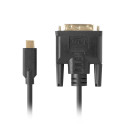 USB-C(M)->DVI-D(24+1)(M) CABLE 3M BLACK LANBERG